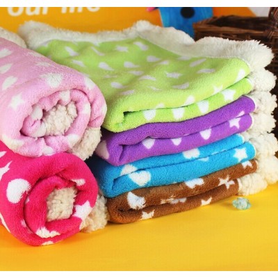 Lambs wool fabric warm pet dog blanket accessories